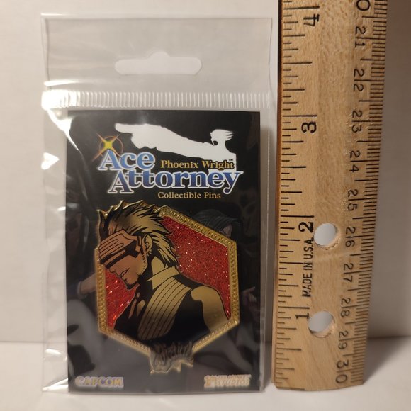 Ace Attorney Phoenix Wright Godot Golden Series Collectible Enamel Pin - Picture 2 of 4
